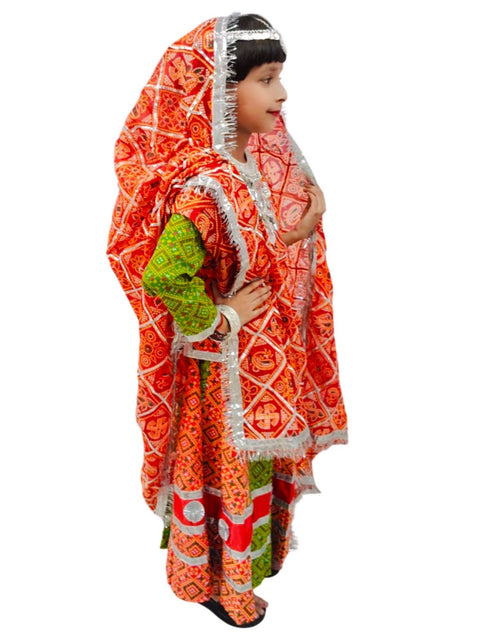BookMyCostume Rajasthani Girl With Traditional Jewellery Indian State Fancy Dress Costume For Girls And Females