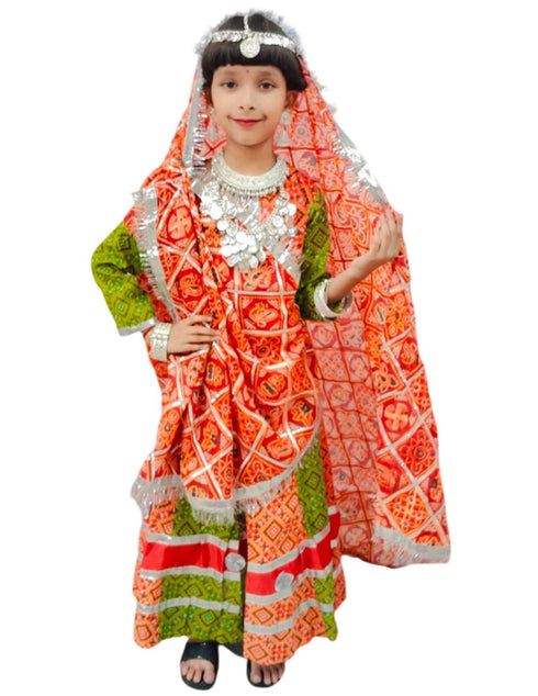 BookMyCostume Rajasthani Girl With Traditional Jewellery Indian State Fancy Dress Costume For Girls And Females
