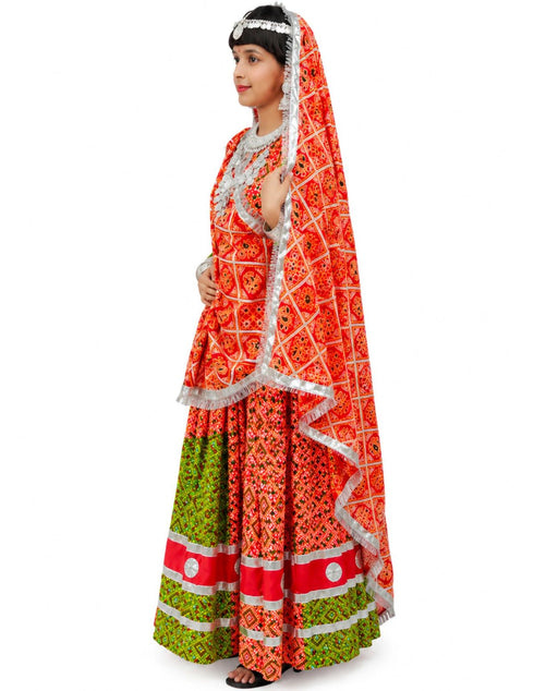 Rajasthani Girl With Traditional Jewellery Indian State Fancy Dress Costume For Girls And Females