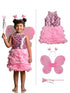 Pink Butterfly Insect Kids Fancy Dress Costume for Girls - Imported