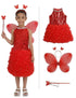 Red Butterfly Insect Kids Fancy Dress Costume for Girls - Imported