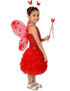 Red Butterfly Insect Kids Fancy Dress Costume for Girls - Imported