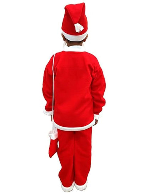 Santa Claus With Beard Complete Set Christmas Kids & Adults Fancy Dress Costume - Premium