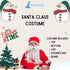 Santa Claus With Beard Complete Set Christmas Kids & Adults Fancy Dress Costume - Premium