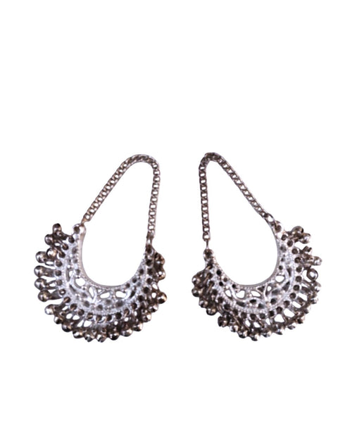 Exquisite Indian Traditional Silver Necklace & Earrings - Fancy Dress Costume Accessory for Girls