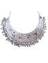 Exquisite Indian Traditional Silver Necklace & Earrings - Fancy Dress Costume Accessory for Girls