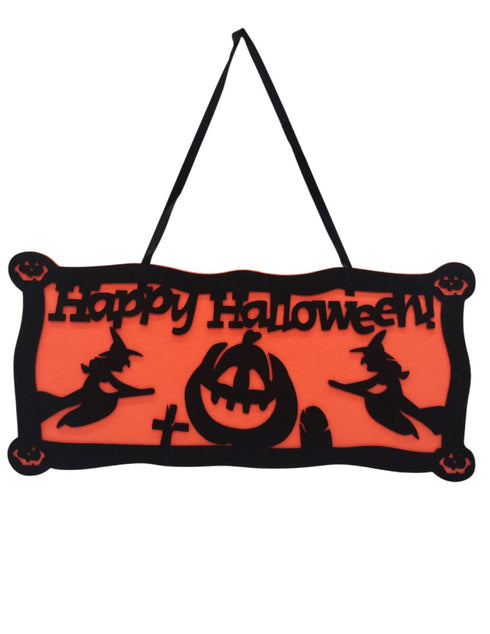 Happy Halloween Party Plate Banner Wall Hanging Decoration Accessory for Halloween