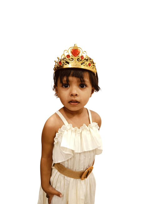 Royal Golden Princess Tiara Crown HeadBand Fancy Dress Costume Accessory for Girls