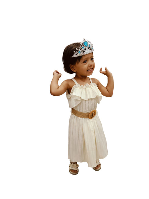 Royal Silver Princess Tiara Crown HeadBand Fancy Dress Costume Accessory for Girls