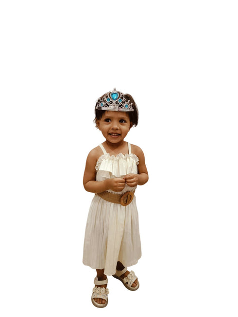 Royal Silver Princess Tiara Crown HeadBand Fancy Dress Costume Accessory for Girls