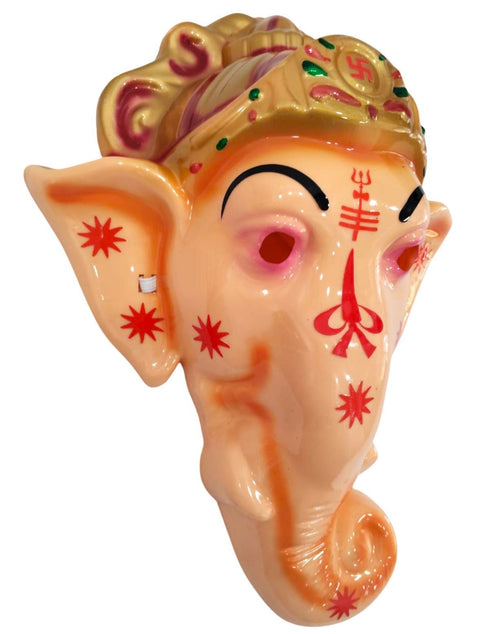 Shri Ganesha Hindu God Face Mask Kids & Adults Fancy Dress Costume Accessory