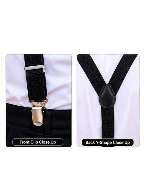 Trendy Black Formal Unisex Premium Suspenders Kids Fancy Dress Costume Accessory
