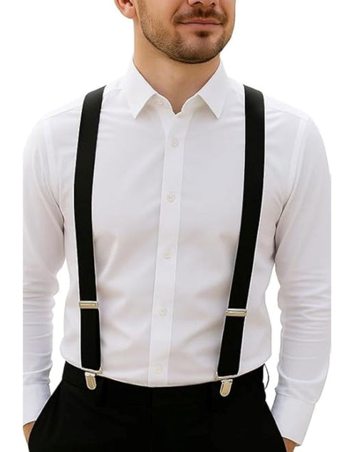 Trendy Black Formal Unisex Premium Suspenders Adults Fancy Dress Costume Accessory