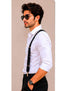 Trendy Black Formal Unisex Premium Suspenders Adults Fancy Dress Costume Accessory