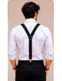 Trendy Black Formal Unisex Premium Suspenders Adults Fancy Dress Costume Accessory