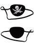 Black Pirate Captain 5 Pcs Kids Costume Set (8-12 Years) - Synthetic Jacket, Plastic Pirate Hook, Eyepatch, Loot Bag & Bandana Cap