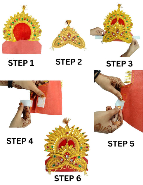 Shri Ram Hindu God Crown Mukut Kids & Adults Fancy Dress Costume Accessories