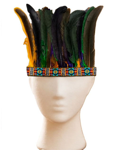 Carnival Multicolor Feather Headdress Crown Fancy Dress Costume