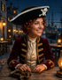Sea Pirate Captain Hat Fancy Dress Costume Accessories | Halloween Theme