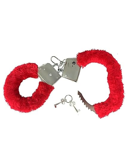 Red Couples Love Handcuffs Fancy Dress Costume Accessories