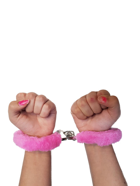 Pink Couples Love Handcuffs Fancy Dress Costume Accessories
