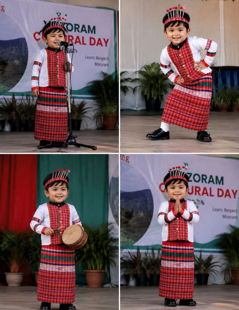 Mizoram Indian Eastern State Folk Costume - Male