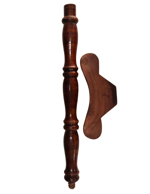 BookMyCostume Wooden Yoga Danda – T-Shaped Meditation Stick for Saints, Sadhus & Spiritual Use | Arm Support Stick for Japa Mala, Mantra Chanting, Breathing, and Sitting Posture Help