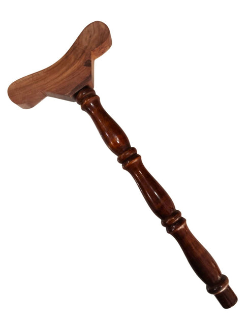 BookMyCostume Wooden Yoga Danda – T-Shaped Meditation Stick for Saints, Sadhus & Spiritual Use | Arm Support Stick for Japa Mala, Mantra Chanting, Breathing, and Sitting Posture Help