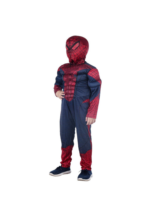 BookMyCostume Red Blue Superhero Muscle Look Kids Fancy Dress Costume - Imported