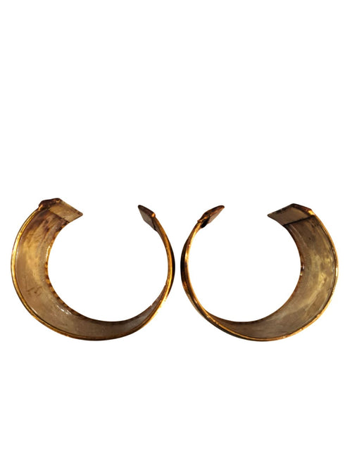 Antique Indian Tribal Golden Cuff Kada Bracelet Bangles (Pair of 2) Fancy Dress Costume Accessory for Girls