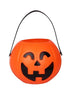 Halloween Pumpkin Plastic Trick & Treat Candy Basket Party Fancy Dress Accessory