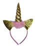 BookMyCostume Golden Unicorn Girls Head Band Kids Fancy Dress Costume Accessory