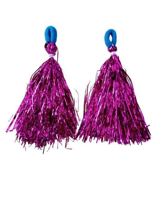 BookMyCostume Magenta Pom Poms Cheerleader Dance Kids & Adults Costume Accessory