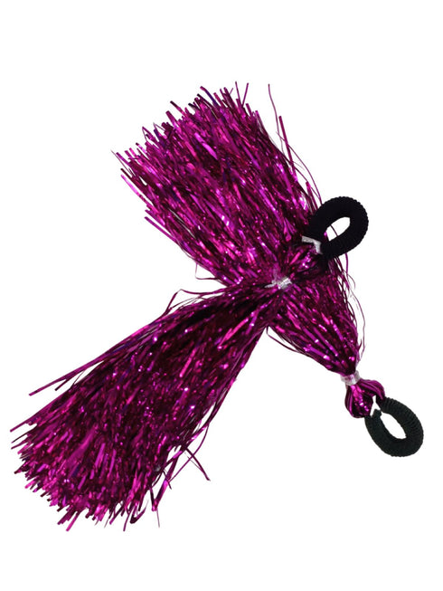 BookMyCostume Magenta Pom Poms Cheerleader Dance Kids & Adults Costume Accessory