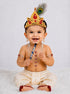 Krishna Light Pearl Jewellery Set for Kids/Janmashtami/Krishna Accessory for Kids/Infant Bal Gopal/Kanha Bal Krishna Mukut/Krishna Jewelry Set 0-8 Years