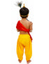 BookMyCostume Krishna Yellow Costume Dhoti & Red Patka with Light Pearl Jewellery and Mukut Set - Janmashtami Dress Costume for Baby Kanha Laddu Gopal - Boys & Girls
