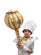 BookMyCostume Royal Golden Gada Mace Club Hanuman Costume Accessory Traditional Weapon Plastic Toy for Kids and Boys - 22 Inches