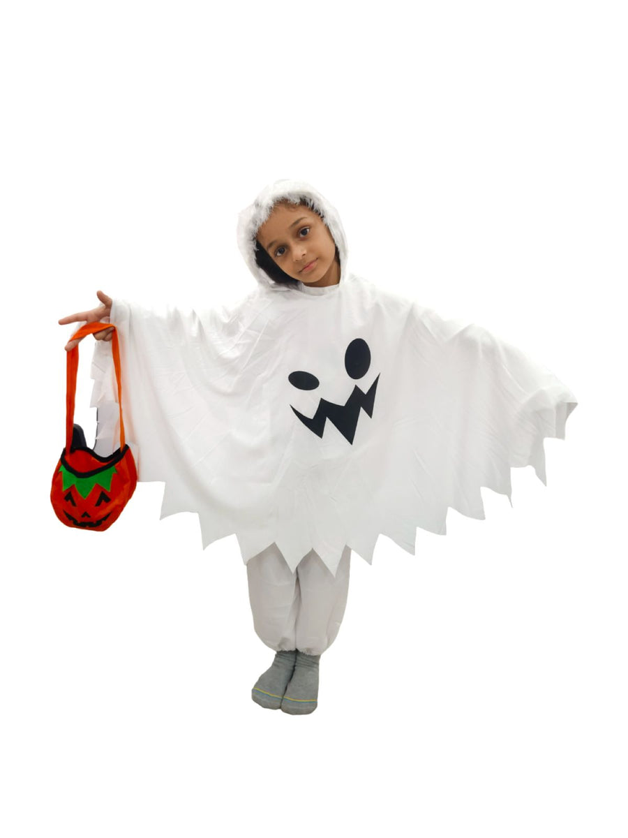 Buy or Rent White Ghost Halloween Kids Fancy Dress Costume