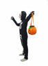 Scary Ghost Bhoot Skeleton Printed Body Suit With Mask And Gloves with Pumpkin Basket Halloween Costume for Theme Party For Boys | Kids