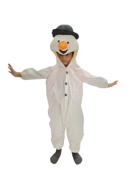 BookMyCostume Snowman Jumpsuit for Kids Fancy Dress Costume | Winter Look Cute & Cozy for Boys & Girls