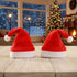 Christmas Set of 2 Santa Caps Combo Adults Fancy Dress Accessory - Adults Size