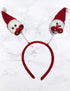 BookMyCostume Christmas Accessory Combo for Girls- Christmas Snowman Santa Eye Glasses and Christmas Bouncing Snowman Headband for Girls