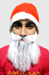 BookMyCostume Christmas Accessory Set Santa Cap and Beard for Adults Fancy Dress Accessory