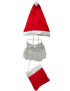 BookMyCostume Pack of 3 Christmas Accessory Set Santa Cap, Beard & Santa Goodies bag Combo for Adults