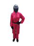 Survival Drama Korean TV Series Game Costume with Attached Hood, Assorted Plastic Mask & Belt - Halloween Cosplay Outfit for Adults | For Girls and Women