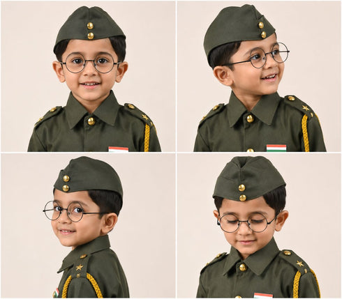 Black Spects Glasses Bose Netaji Drama Theater Spectacles for Role Play Costume Accessory