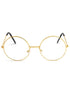 BookMyCostume Golden Spects Gandhiji Glasses Santa Claus Scholar Drama Theater Spectacles for Role Play Costume Accessory | Kids