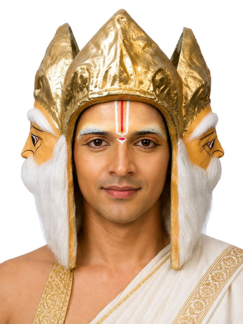 Lord Brahma "The Creator" Hindu God Face Mask Adults Fancy Dress Costume Accessory
