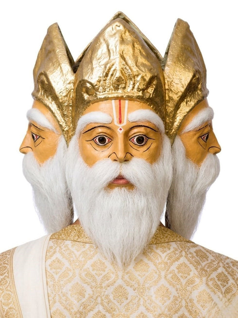 Lord Brahma "The Creator" Hindu God Face Mask Adults Fancy Dress Costume Accessory