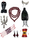 Shiva Accessories for Men | Complete Shankar Bhagwan Jewellery Set - Trishul, Damru, Rudraksha, Sarp, Chand & Wig for Shivratri and Fancy Dress Costume Accessory